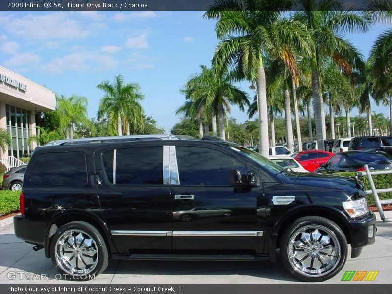 Liquid Onyx Black / Charcoal 2008 Infiniti QX 56
