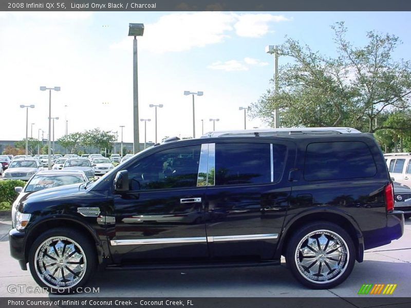Liquid Onyx Black / Charcoal 2008 Infiniti QX 56