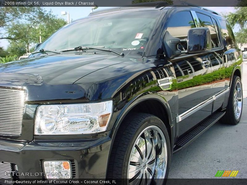 Liquid Onyx Black / Charcoal 2008 Infiniti QX 56