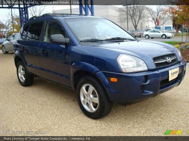 Nautical Blue Metallic / Gray 2006 Hyundai Tucson GL