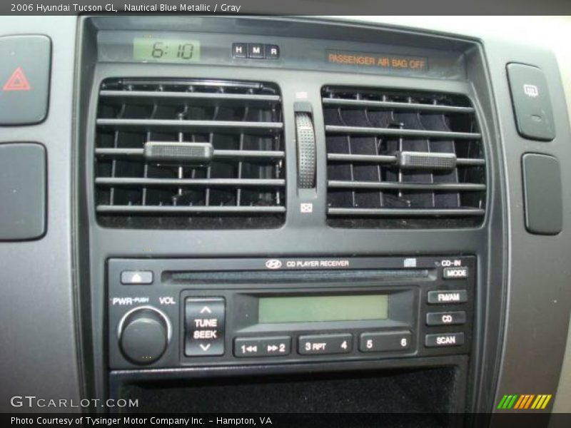 Nautical Blue Metallic / Gray 2006 Hyundai Tucson GL