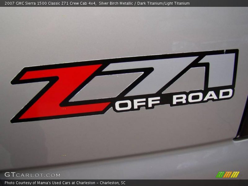 Silver Birch Metallic / Dark Titanium/Light Titanium 2007 GMC Sierra 1500 Classic Z71 Crew Cab 4x4