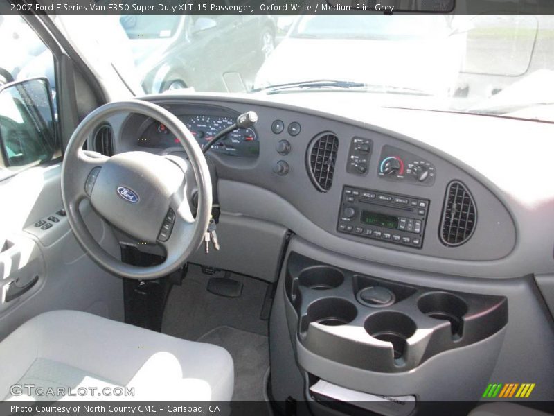 Oxford White / Medium Flint Grey 2007 Ford E Series Van E350 Super Duty XLT 15 Passenger