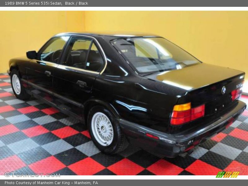 Black / Black 1989 BMW 5 Series 535i Sedan