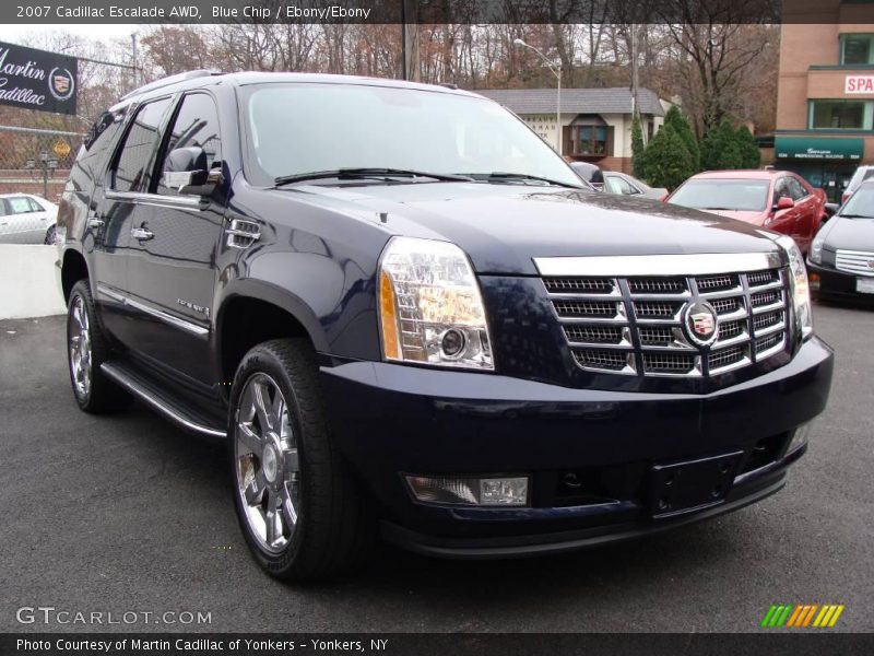 Blue Chip / Ebony/Ebony 2007 Cadillac Escalade AWD