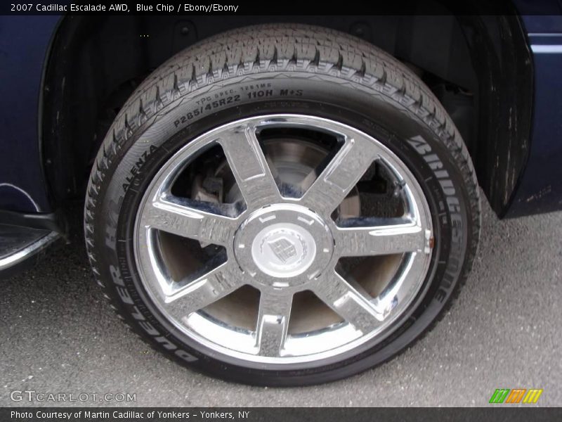 Blue Chip / Ebony/Ebony 2007 Cadillac Escalade AWD
