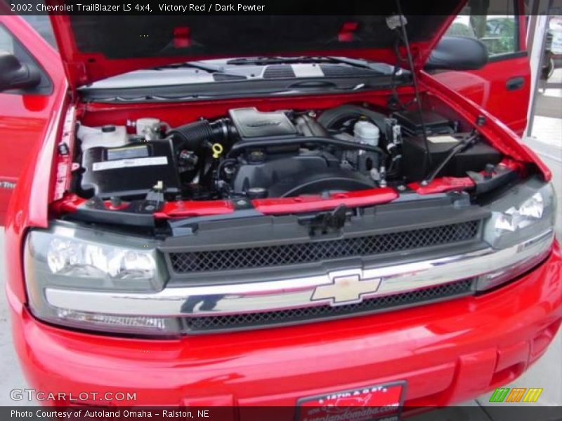 Victory Red / Dark Pewter 2002 Chevrolet TrailBlazer LS 4x4