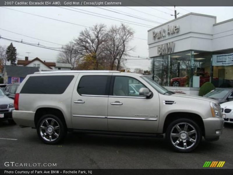 Gold Mist / Cocoa/Light Cashmere 2007 Cadillac Escalade ESV AWD