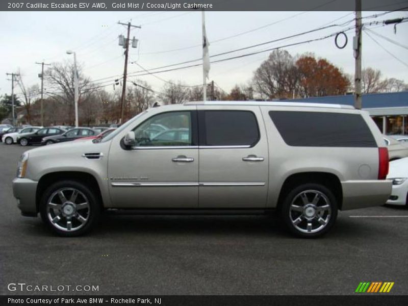 Gold Mist / Cocoa/Light Cashmere 2007 Cadillac Escalade ESV AWD