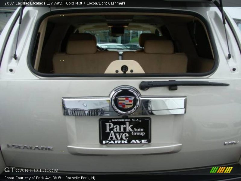 Gold Mist / Cocoa/Light Cashmere 2007 Cadillac Escalade ESV AWD