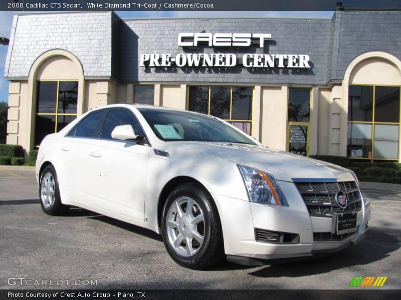 White Diamond Tri-Coat / Cashmere/Cocoa 2008 Cadillac CTS Sedan