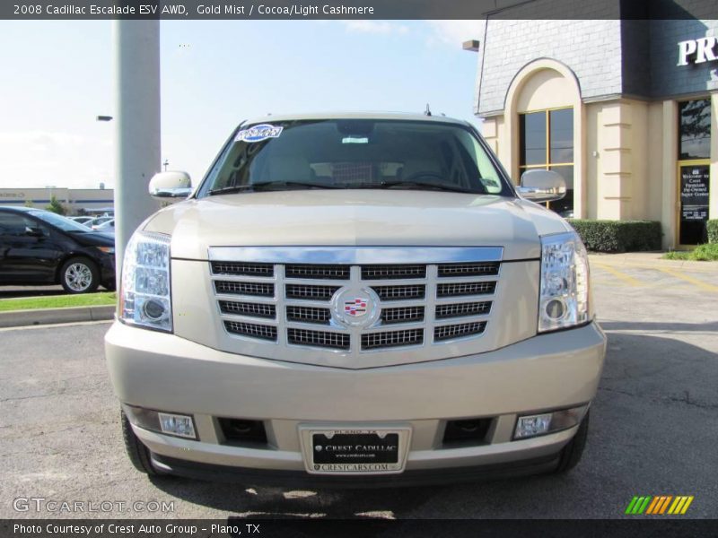 Gold Mist / Cocoa/Light Cashmere 2008 Cadillac Escalade ESV AWD