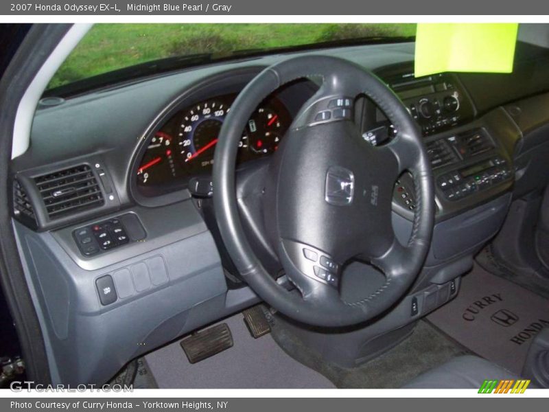 Midnight Blue Pearl / Gray 2007 Honda Odyssey EX-L