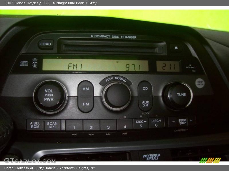 Midnight Blue Pearl / Gray 2007 Honda Odyssey EX-L