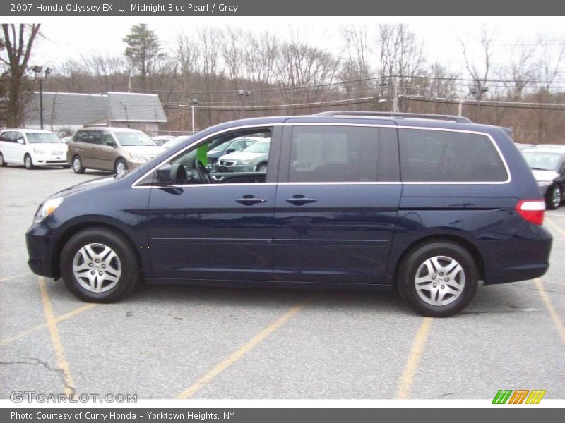 Midnight Blue Pearl / Gray 2007 Honda Odyssey EX-L