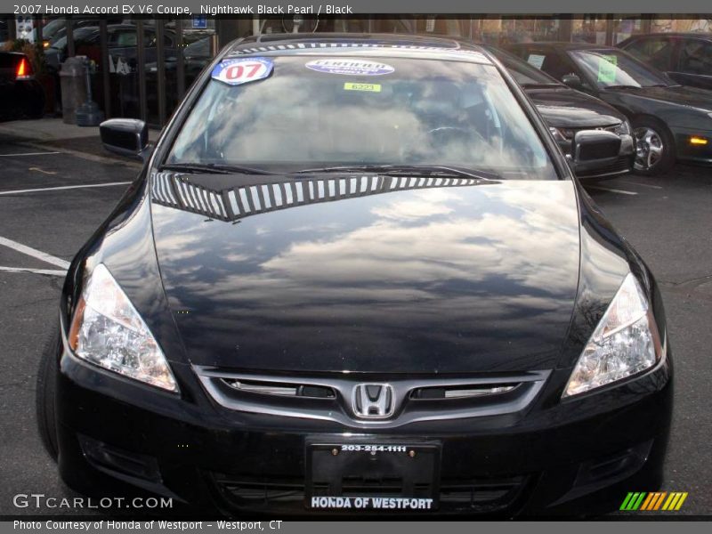 Nighthawk Black Pearl / Black 2007 Honda Accord EX V6 Coupe