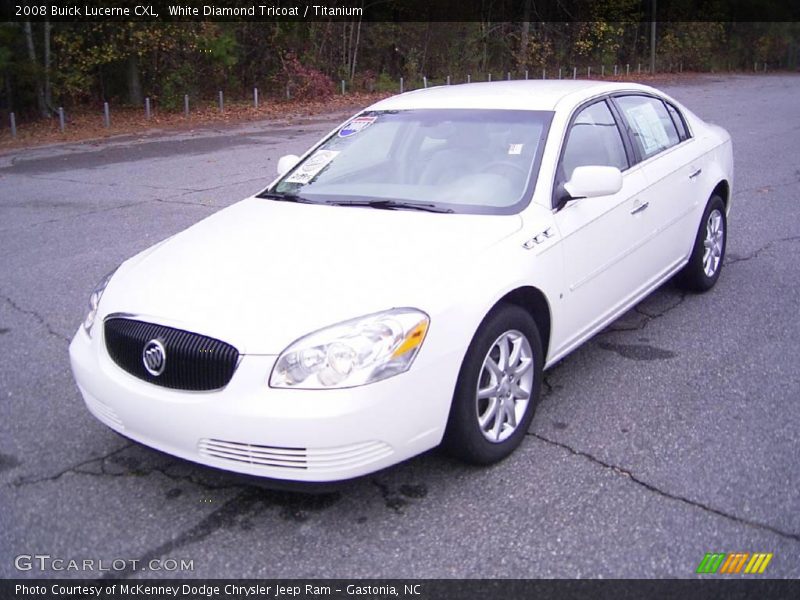 White Diamond Tricoat / Titanium 2008 Buick Lucerne CXL