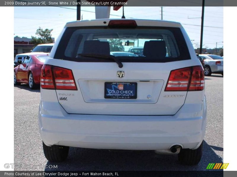 Stone White / Dark Slate Gray/Light Graystone 2009 Dodge Journey SE