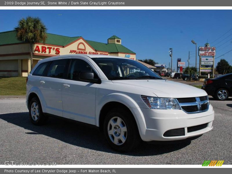 Stone White / Dark Slate Gray/Light Graystone 2009 Dodge Journey SE