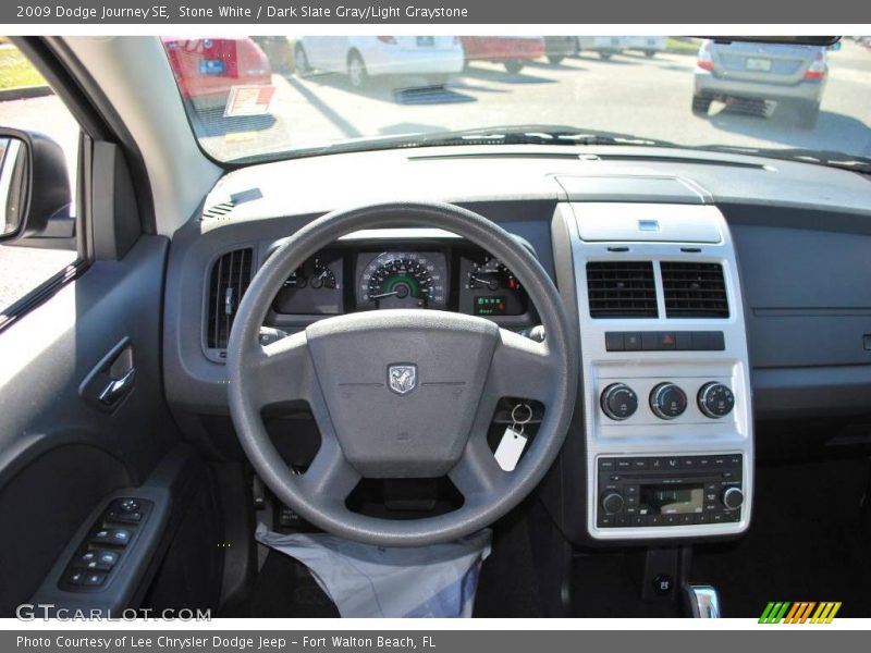 Stone White / Dark Slate Gray/Light Graystone 2009 Dodge Journey SE