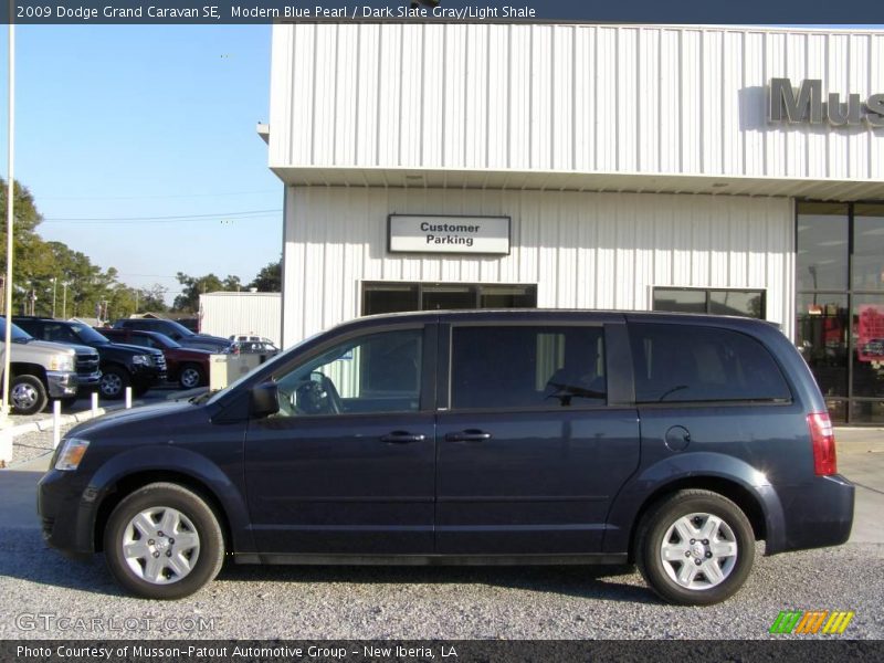 Modern Blue Pearl / Dark Slate Gray/Light Shale 2009 Dodge Grand Caravan SE