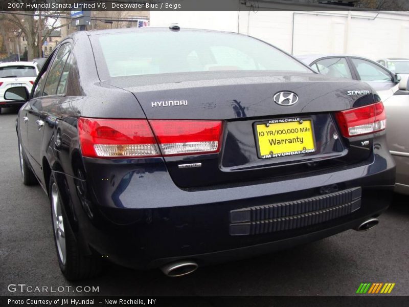 Deepwater Blue / Beige 2007 Hyundai Sonata Limited V6