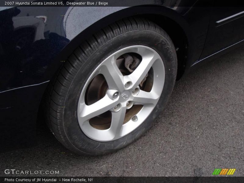 Deepwater Blue / Beige 2007 Hyundai Sonata Limited V6
