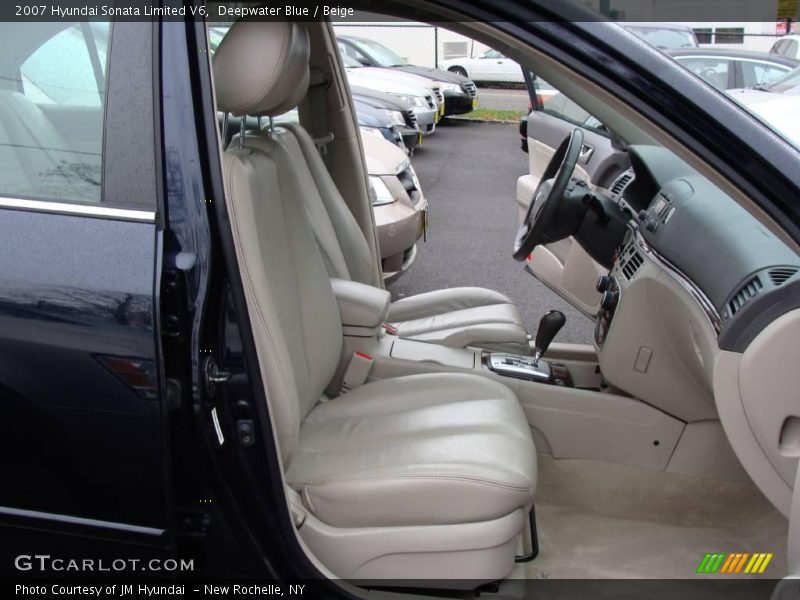 Deepwater Blue / Beige 2007 Hyundai Sonata Limited V6
