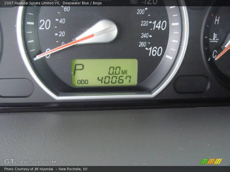 Deepwater Blue / Beige 2007 Hyundai Sonata Limited V6