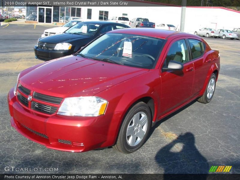Inferno Red Crystal Pearl / Dark Slate Gray 2010 Dodge Avenger SXT