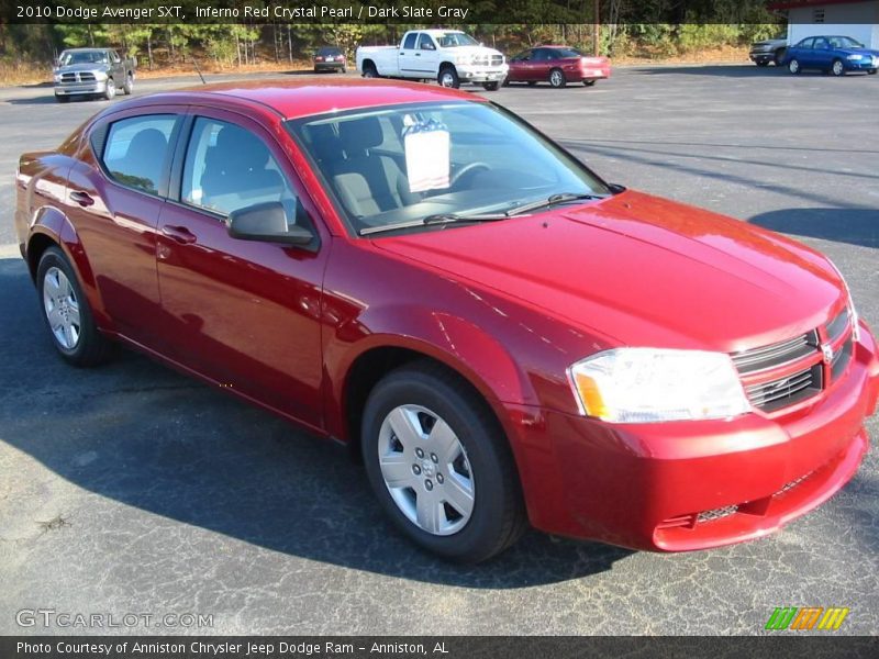 Inferno Red Crystal Pearl / Dark Slate Gray 2010 Dodge Avenger SXT