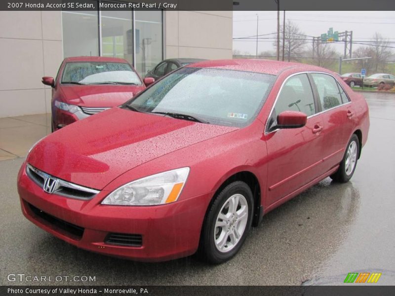 Moroccan Red Pearl / Gray 2007 Honda Accord SE Sedan