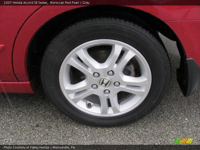 Moroccan Red Pearl / Gray 2007 Honda Accord SE Sedan