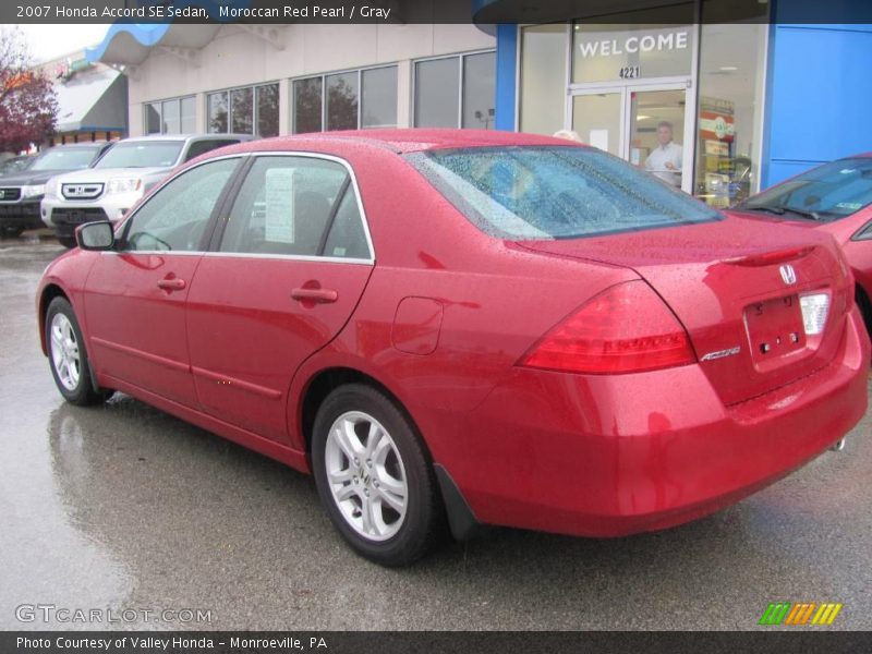 Moroccan Red Pearl / Gray 2007 Honda Accord SE Sedan