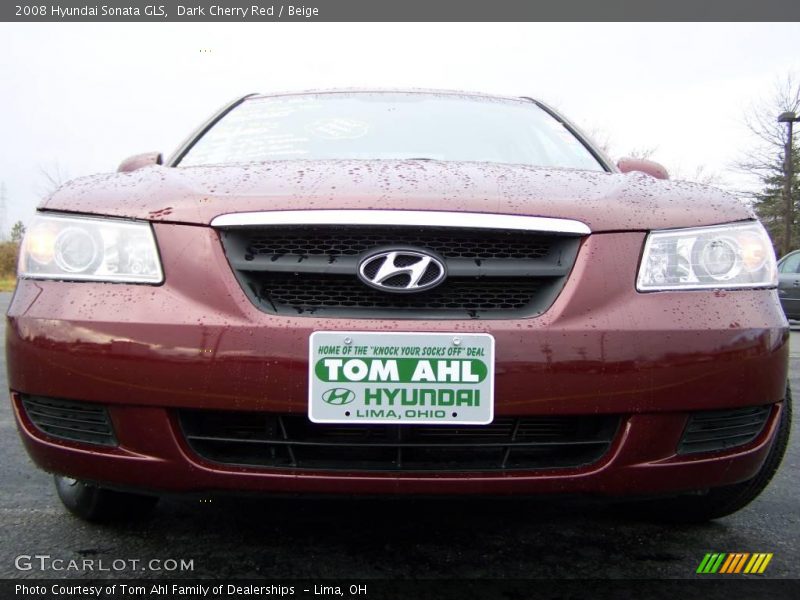 Dark Cherry Red / Beige 2008 Hyundai Sonata GLS