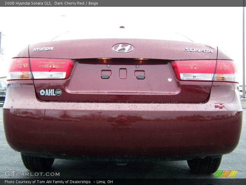 Dark Cherry Red / Beige 2008 Hyundai Sonata GLS