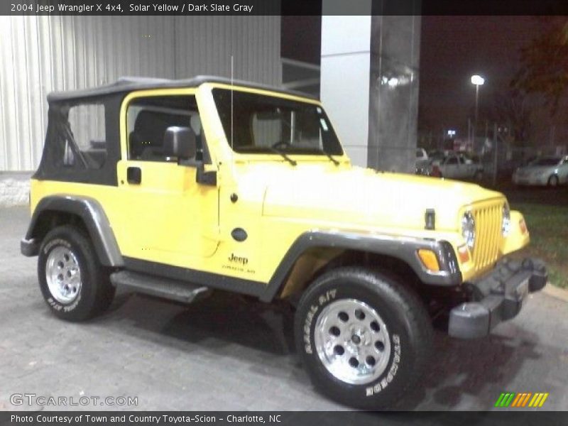 Solar Yellow / Dark Slate Gray 2004 Jeep Wrangler X 4x4