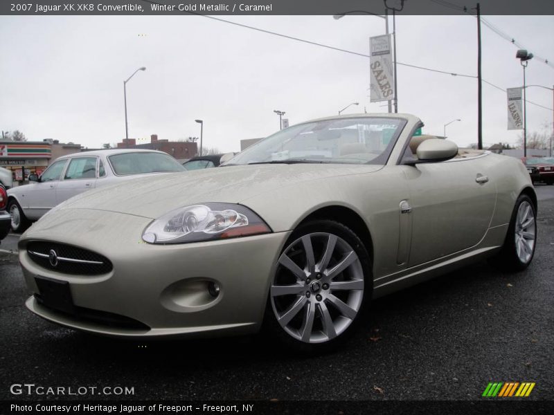 Winter Gold Metallic / Caramel 2007 Jaguar XK XK8 Convertible