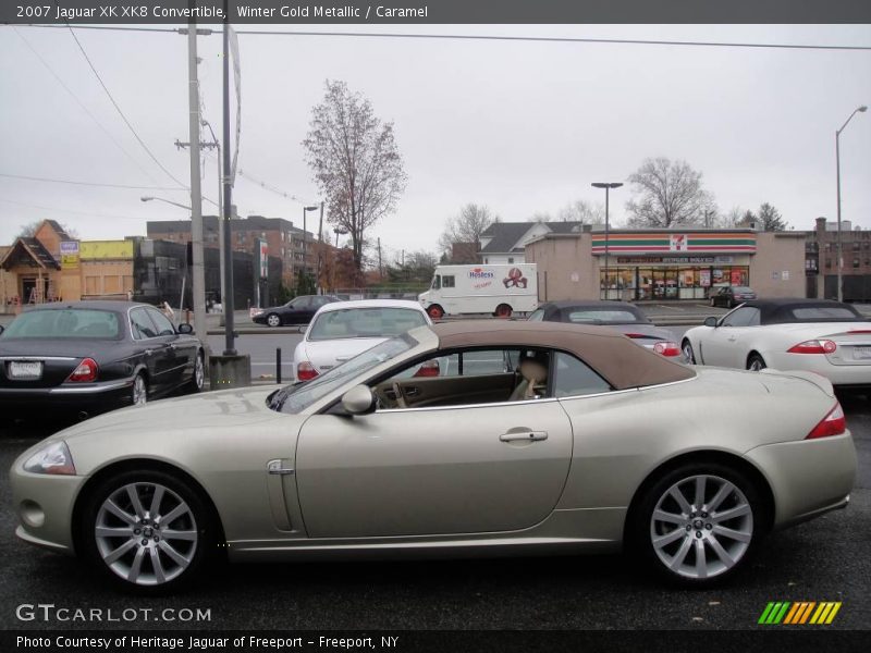 Winter Gold Metallic / Caramel 2007 Jaguar XK XK8 Convertible