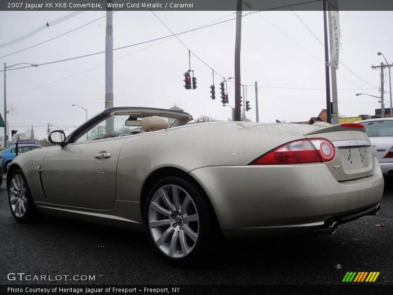 Winter Gold Metallic / Caramel 2007 Jaguar XK XK8 Convertible