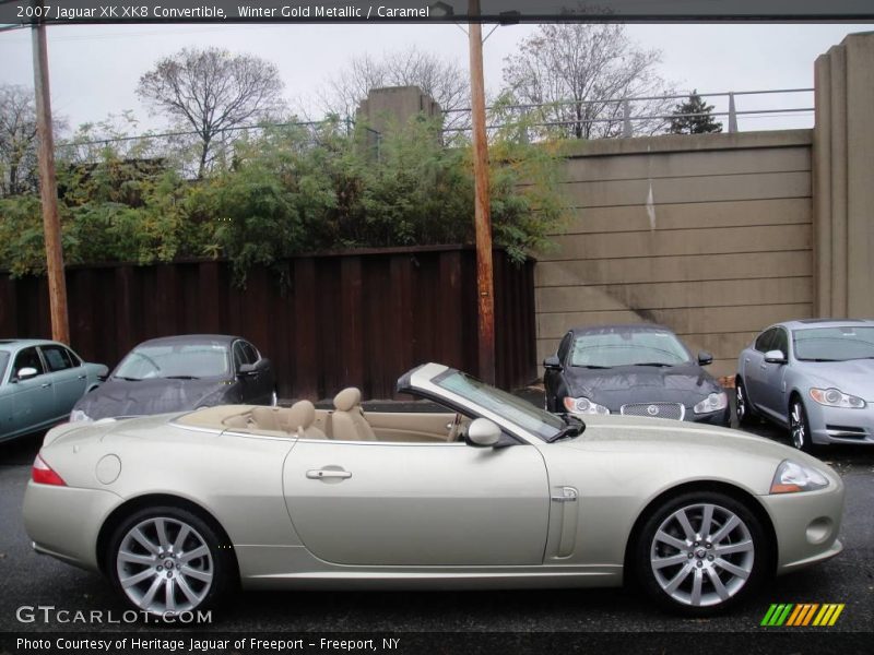 Winter Gold Metallic / Caramel 2007 Jaguar XK XK8 Convertible