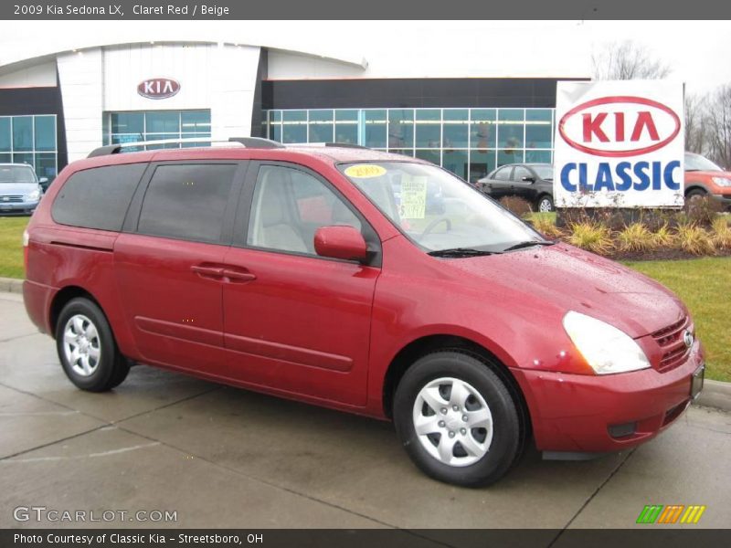 Claret Red / Beige 2009 Kia Sedona LX