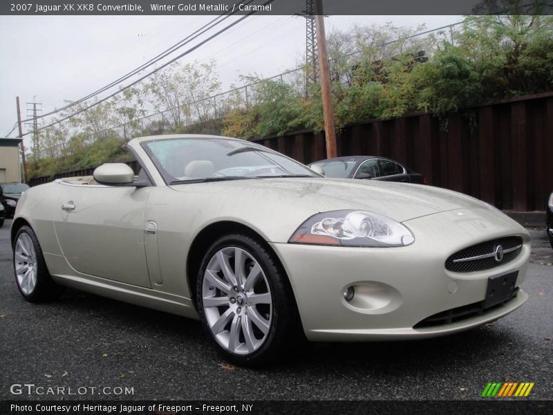 Winter Gold Metallic / Caramel 2007 Jaguar XK XK8 Convertible