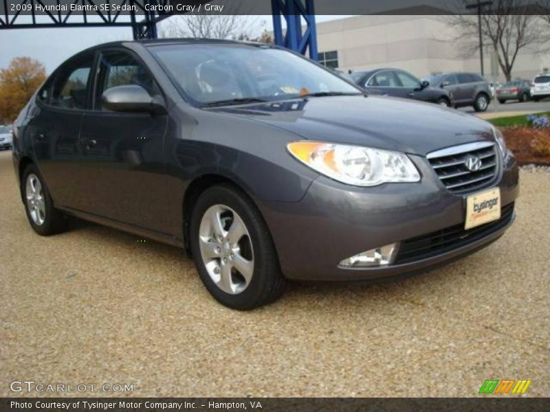 Carbon Gray / Gray 2009 Hyundai Elantra SE Sedan