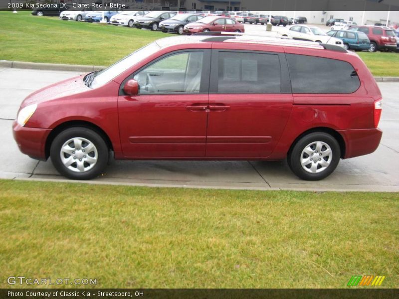 Claret Red / Beige 2009 Kia Sedona LX