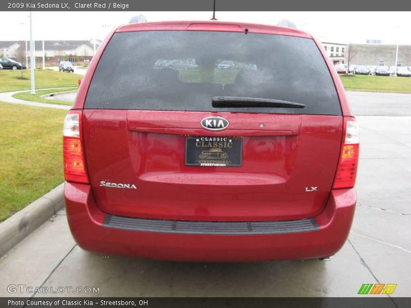 Claret Red / Beige 2009 Kia Sedona LX