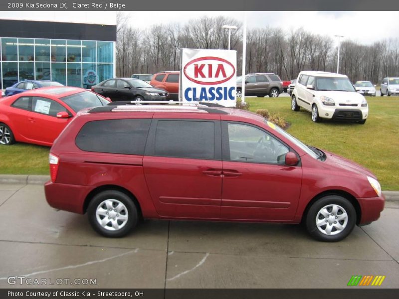 Claret Red / Beige 2009 Kia Sedona LX