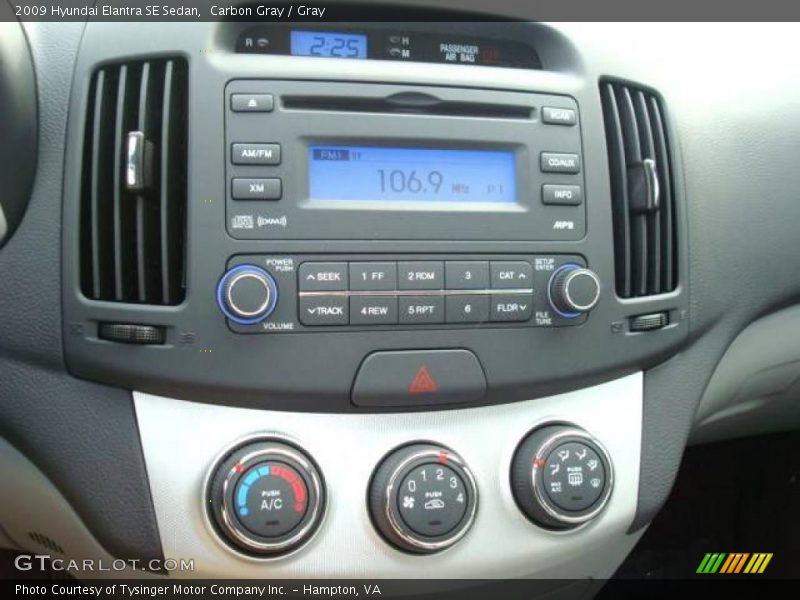 Carbon Gray / Gray 2009 Hyundai Elantra SE Sedan