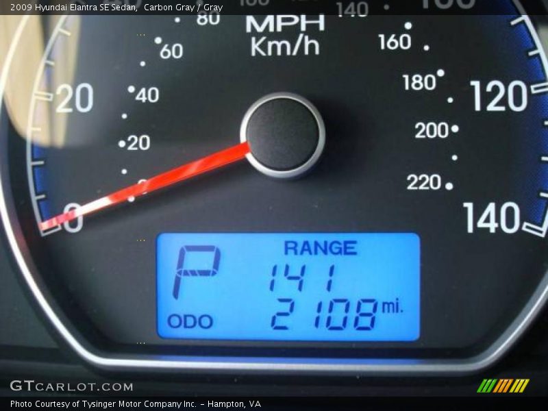 Carbon Gray / Gray 2009 Hyundai Elantra SE Sedan