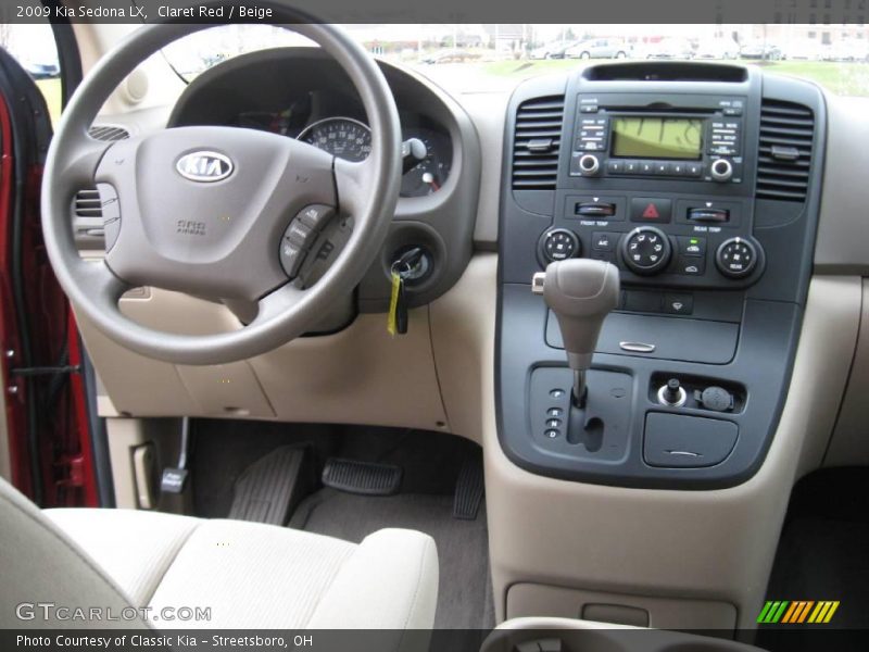 Claret Red / Beige 2009 Kia Sedona LX